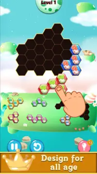 เกมปริศนา Dino Hexa :  ไดโนเสาร์ Hexa ปริศนาบล็อก Screen Shot 3