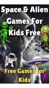 ألعاب الفضاء للأطفال: الأجانب Screen Shot 0