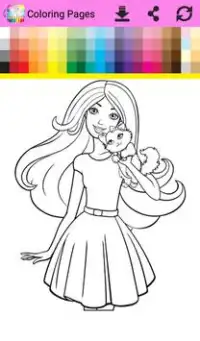 Coloring Book Barbi Screen Shot 4