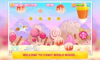 Pony in Candy World - Petualangan Arcade Game Screen Shot 0