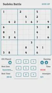 Sudoku Battle Screen Shot 1