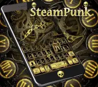 Steampunk Keyboard Theme Gold Screen Shot 0