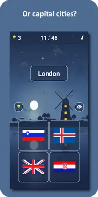 Country Flags and Capital Cities Quiz 2 Screen Shot 1