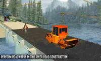 River Bridge Road Construction; Tower Crane Sim Screen Shot 1