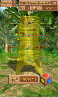 Dropping Monkeys 3D Board Game Screen Shot 1