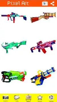 MLG Weapon Pixel Art: Guns Color By Number Game Screen Shot 3