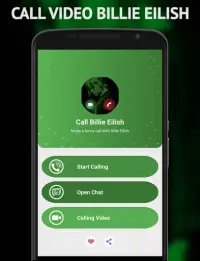 Call Video Billie Eilish - Fake Chat & Video Call Screen Shot 1