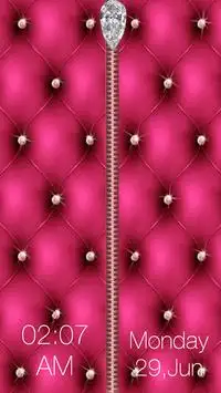 Diamond Zipper Screen Lock Screen Shot 0