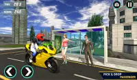 Мотоцикл Такси Симулятор - Турист Байк Драйвер Screen Shot 6