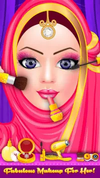 hijab boneca moda salão de jogo de vestir Screen Shot 7