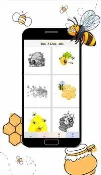 Arte do pixel da abelha - cor da caixa de areia Screen Shot 1