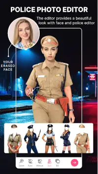 Women Police Photo Suit Editor Screen Shot 0