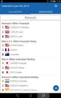 Calendário para Rio 2016 Screen Shot 7