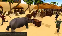 Angry Hippo Attack Simulator-City & Beach Attack Screen Shot 6