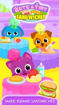 Cute & Tiny Sandwiches - Quick Lunch for Baby Pets Screen Shot 0