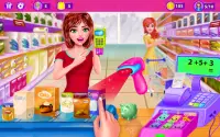 Girl Cashier -Grocery Shopping Screen Shot 0