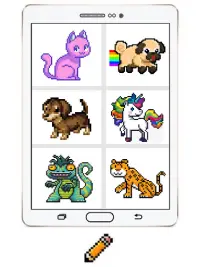 Pets coloring by number fun game for kids & adults Screen Shot 6