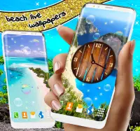 Beach Live Wallpaper 🌞 Sand and Water Wallpapers Screen Shot 1
