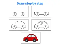 Autos zeichnen lernen Zeichnungen für kinderspiele Screen Shot 7