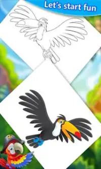 Aves Coloring Book 2018! Jogo de pintura grátis Screen Shot 1