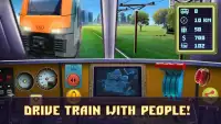 Tren de pasajeros simulador Screen Shot 5