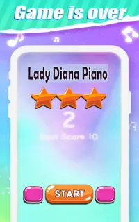 Lady Diana Piano Tiles Game Screen Shot 3
