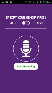 Voice Changer : Male to Female Sound effect editor Screen Shot 1