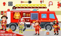 Pretend Play Fire Station Game : Town Firefighter Screen Shot 1
