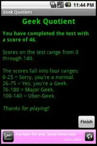 Geek Quotient Test Screen Shot 4