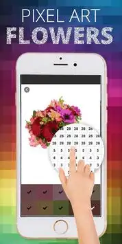 Flowers Pixel Art Coloring By Number Screen Shot 2
