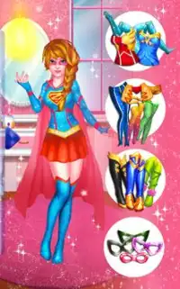 супергерой принцесса одеваются девушки игры Screen Shot 0