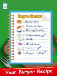 Trò chơi nấu ăn burger của trẻ em đường phố Screen Shot 7
