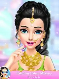 Indiase bruid Fashion Wedding sari's en make-up Screen Shot 5