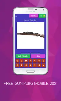 Guess the gun in pubg mobile FREE GUN  2021 Screen Shot 3
