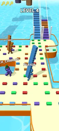 Bridge Race: بناء المنافسة - ألعاب الجري الممتعة Screen Shot 5