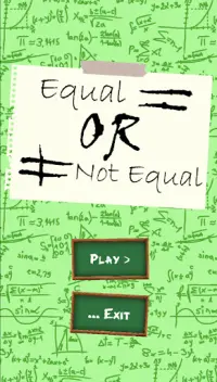 Equal or not Equal : Mental Math Game Screen Shot 0