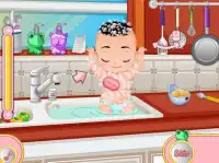 grę Kąpiel dla dzieci w kuchni Screen Shot 3
