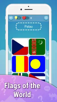 Flags of the World Countries Guess Geography Quiz Screen Shot 1