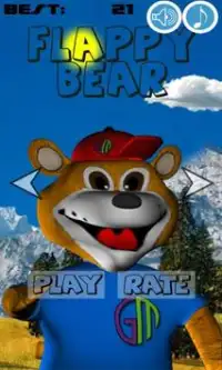 Flappy Bear 3D Screen Shot 1