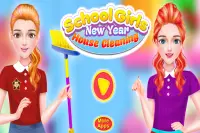 School Girls New Year Home Cleanup- HouseKeeper Screen Shot 7