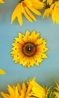 Sunflower Clock Live Wallpaper Screen Shot 5