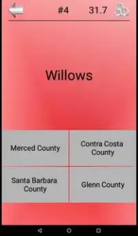 California Quiz - Counties Map and Seats Screen Shot 1
