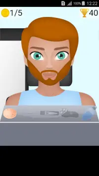 hombre corte de pelo y barba juego Screen Shot 2