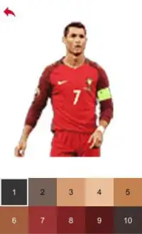 Cristiano Ronaldo Color by Number - Pixel Art Game Screen Shot 5