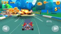 Talking Cat hero And jerry : buggy and beach racer Screen Shot 0