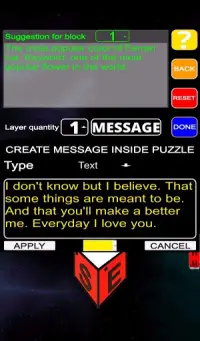 Puzzle Block Message Screen Shot 11