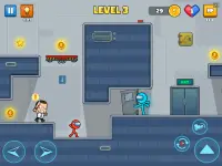 Red Blue Stickman: Escape Game Screen Shot 0
