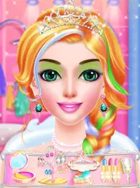 Royal prinsesa makeover salon laro para sa batang Screen Shot 1
