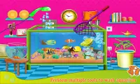 मछली मछलीघर धो: पालतू देखभाल और घर की सफाई खेल Screen Shot 2