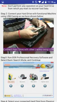 Hard Disk Data Recovery Help Screen Shot 2